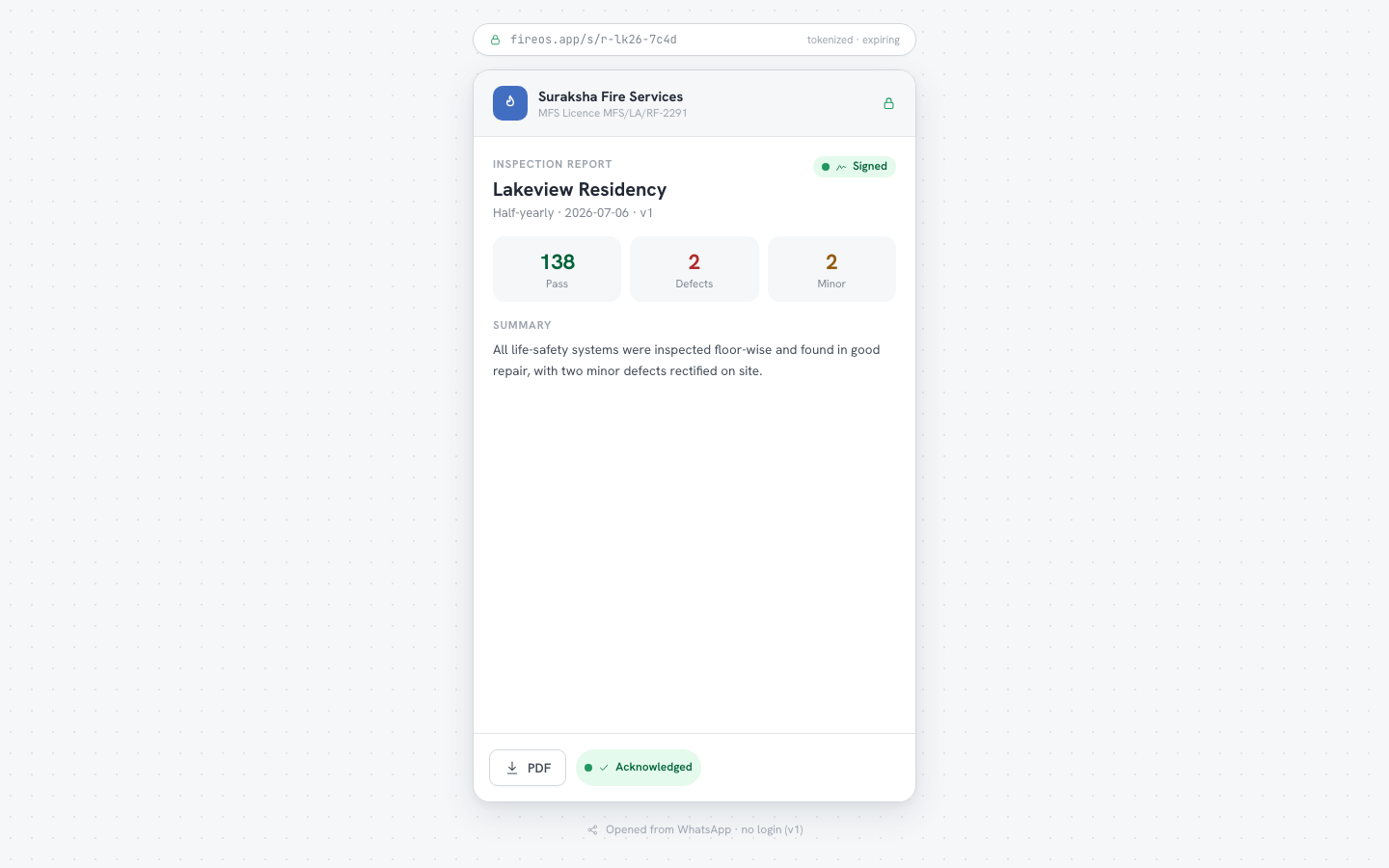 FireOS — Compliance report